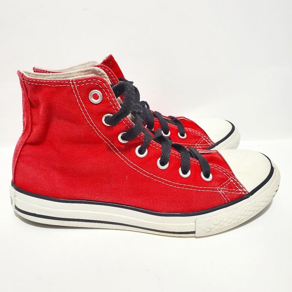 Converse Chuck Taylor Red High Top Sneakers Size 2.5 - Picture 1 of 7